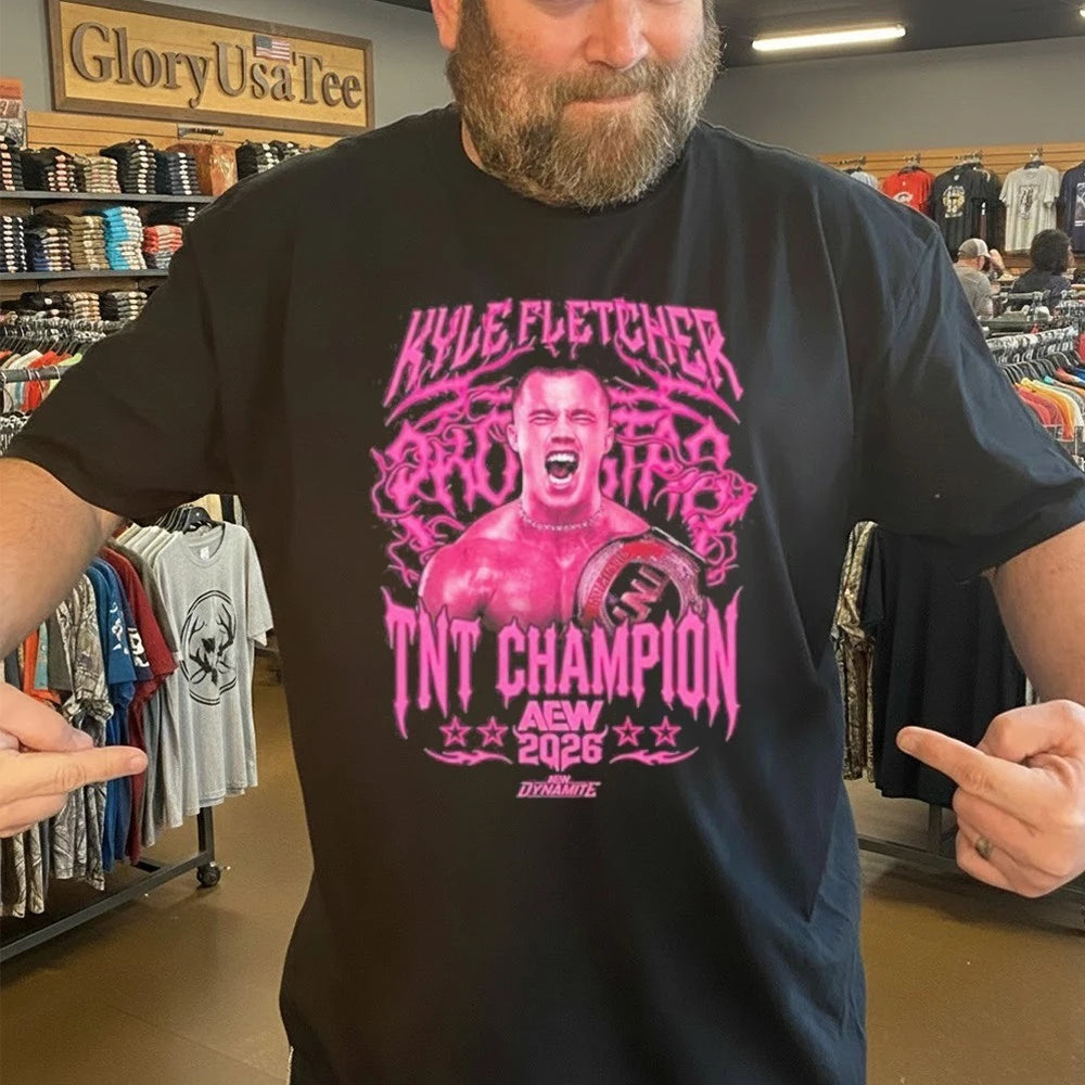 Kyle Fletcher Protostar NTN Champion AEW 2026 Logo T-Shirt