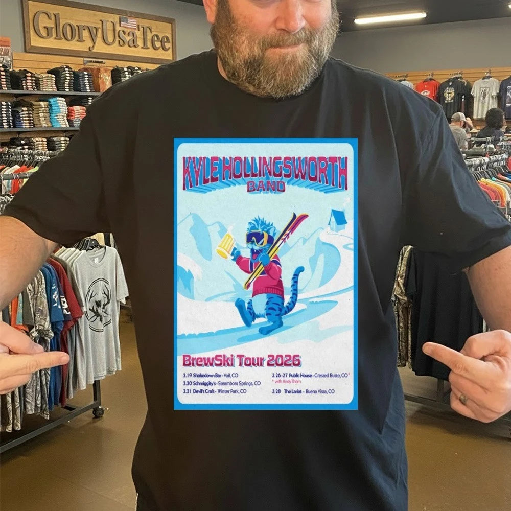 Kyle HollingsWorth Band Brewski Tour 2026 Poster Shirt