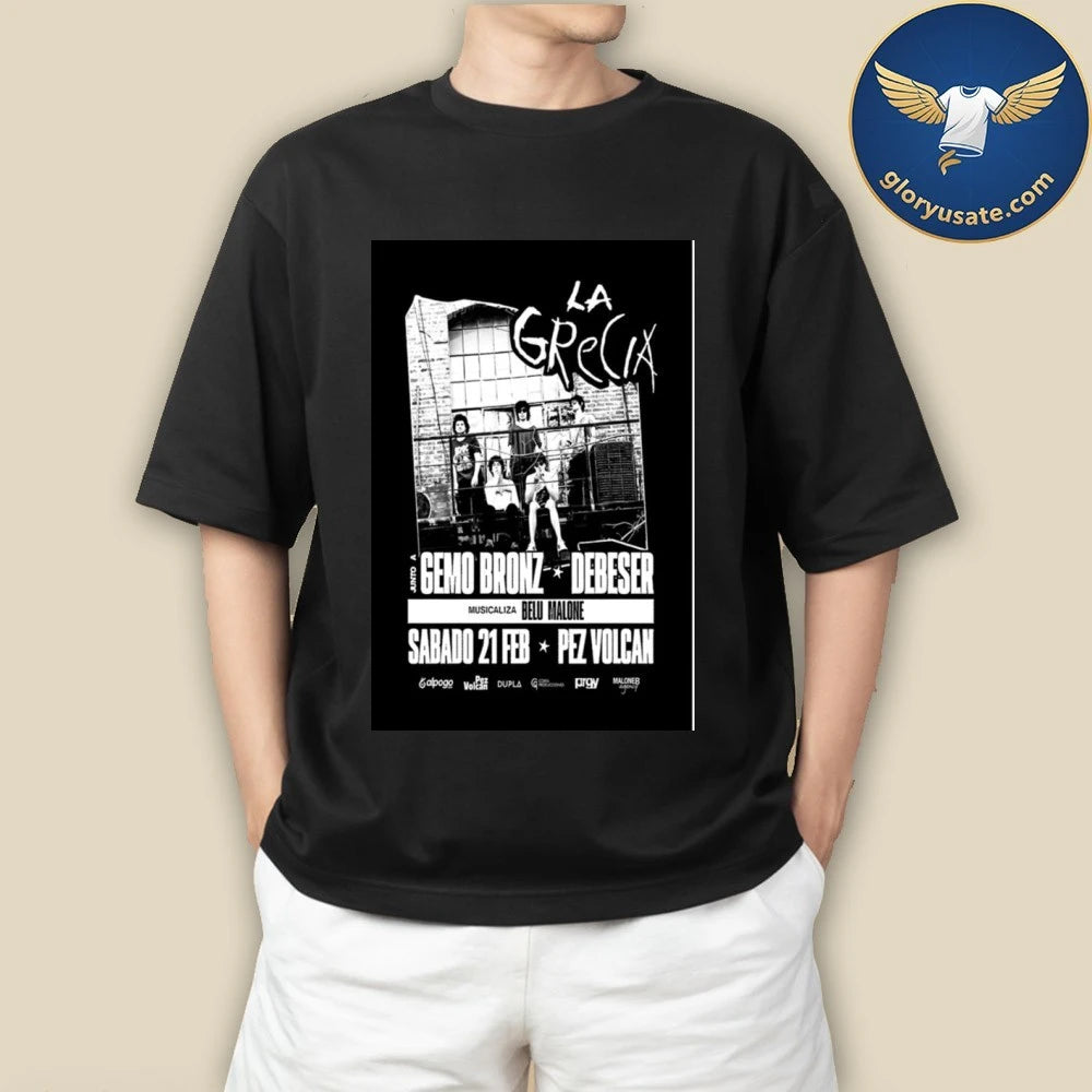 La Grecia Sabado 21 Feb 2026 Pez Volcan Poster Shirt