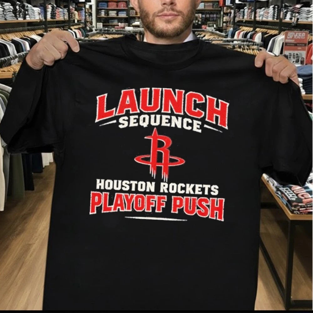 Launch Sequence Houston Rockets Playoff Push Basketball Shirt