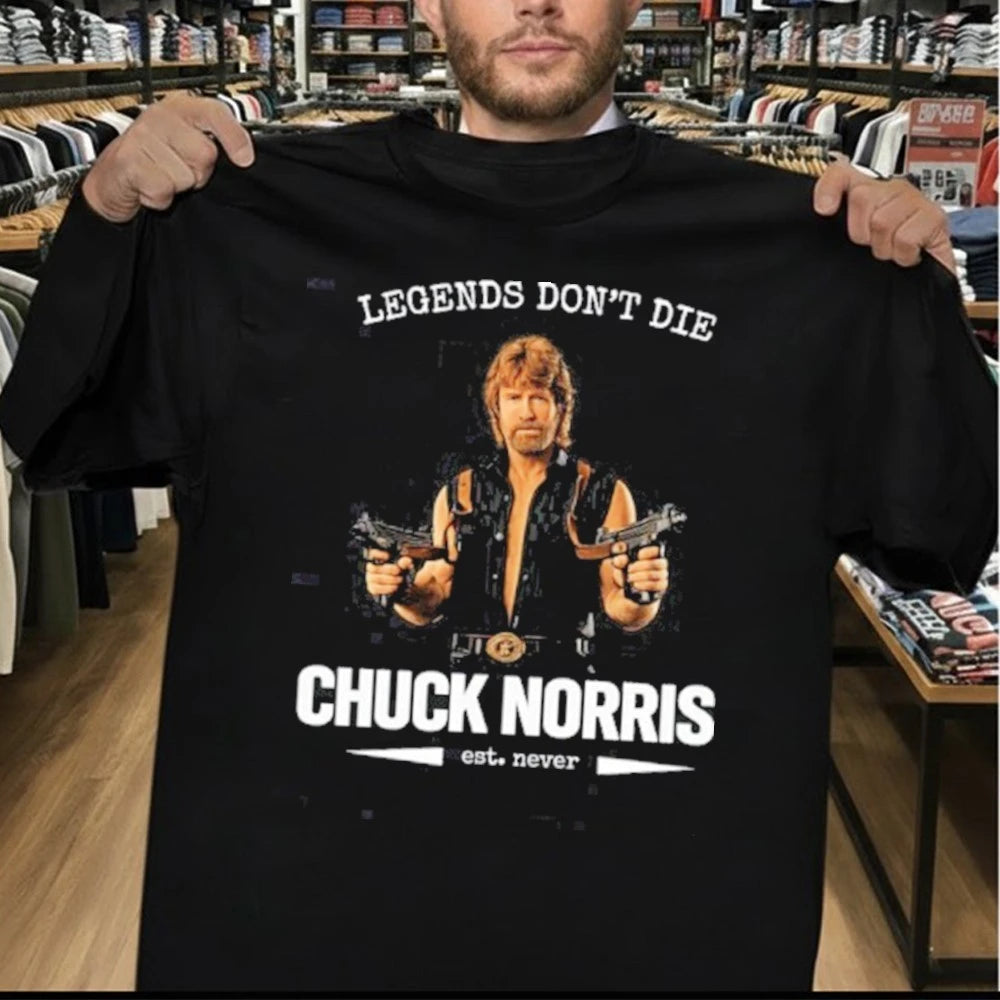 Legends Don’t Die Chuck Norris Retro Tribute Shirt
