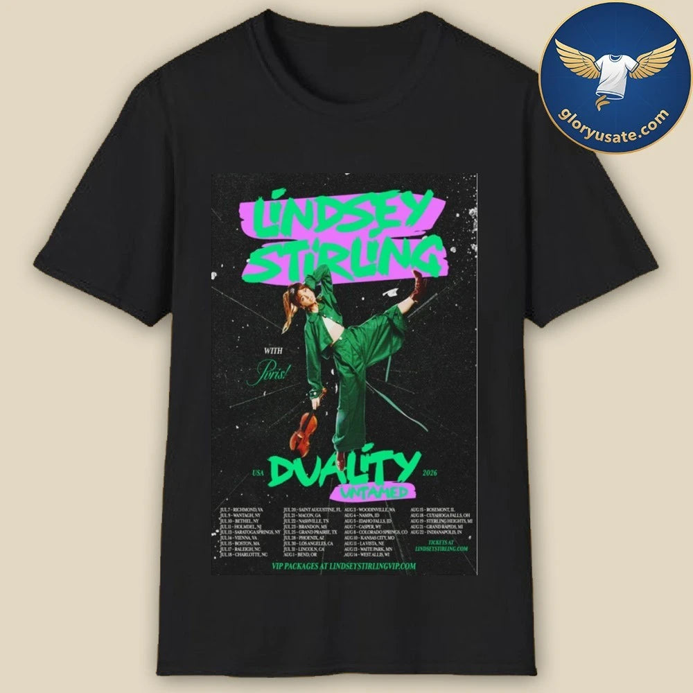 Lindsey Stirling Duality Untamed Tour USA Summer 2026 Poster Shirt