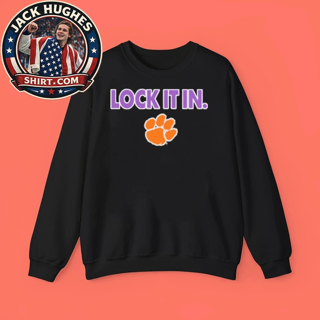 Lock It In Clemson Tigers T-Shirt Clemson Fan Game Day Logo Shirt