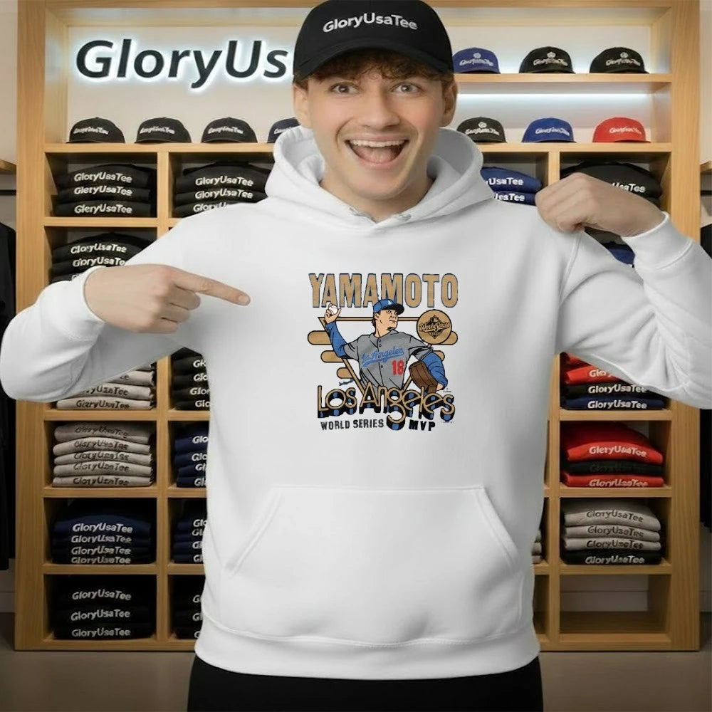 Los Angeles Dodgers Yoshinobu Yamamoto Homage Royal 2026 Gold Collection World Series MVP Tri-Blend T-Shirt