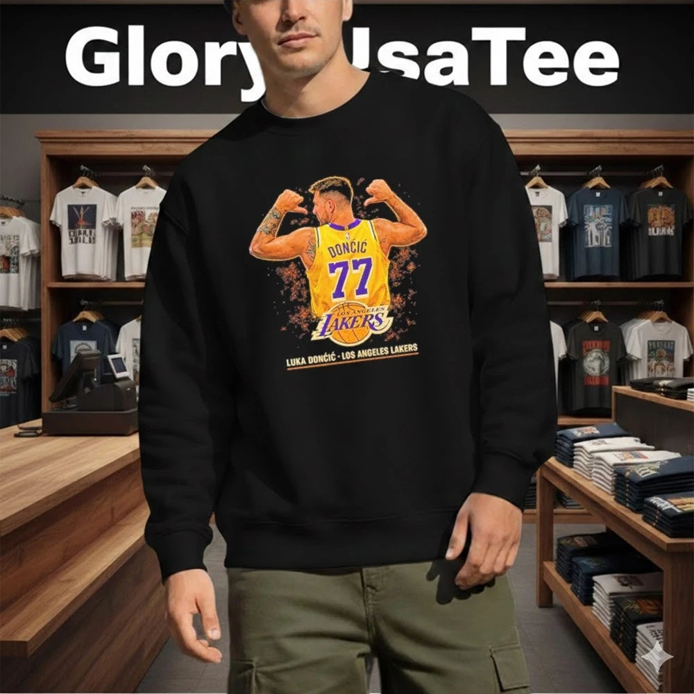 Luka Doncic Los Angeles Lakers Player Vintage LA Hoops Shirt