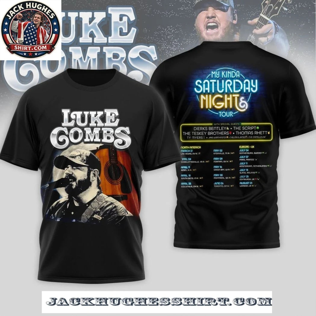 Luke Combs My Kinda Saturday Night Tour T-Shirt