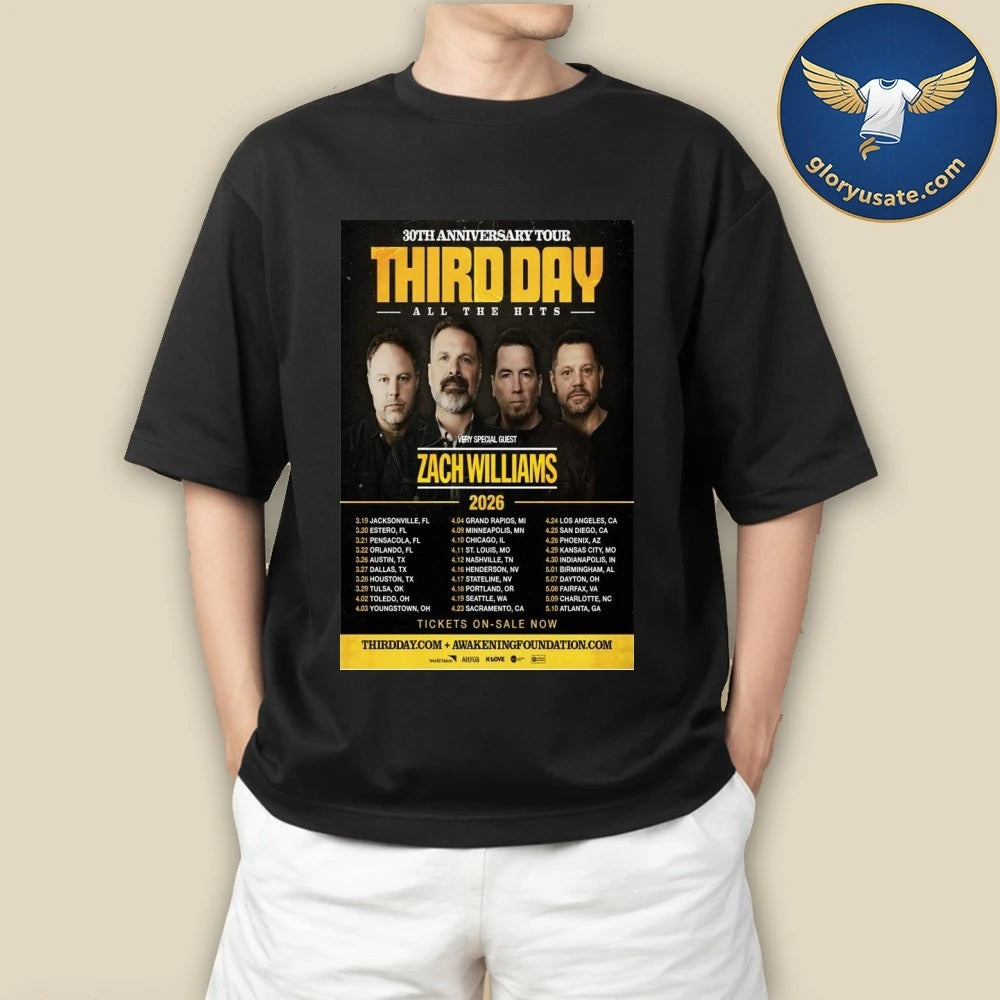 Mac Powell Third Day 30th Anniversary Tour 2026 Poster Shirt