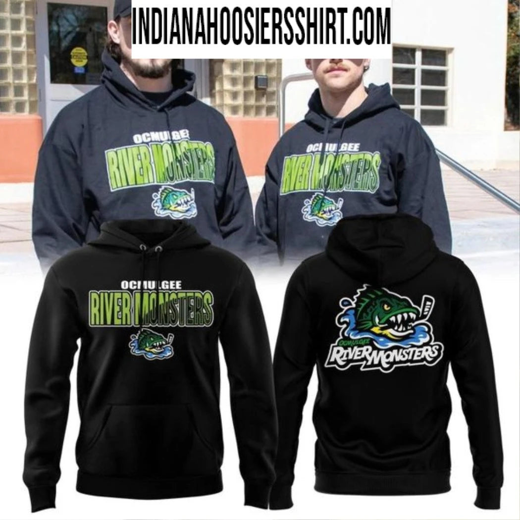 Macon Mayhem 2026 River Monsters Logo Two Sided Hoodie T-Shirt