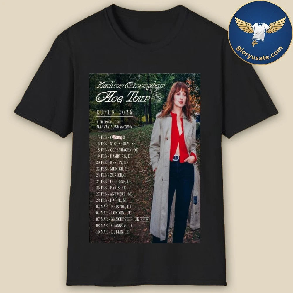 Madison Cunningham The Ace Tour EU UK 2026 Poster Dates Shirt