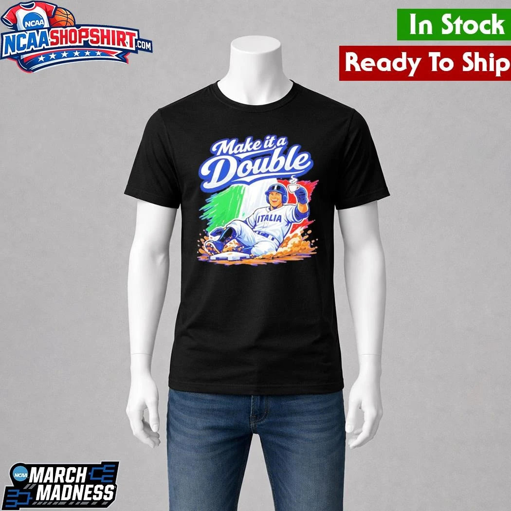 Make It A Double Italia Baseball Shirt