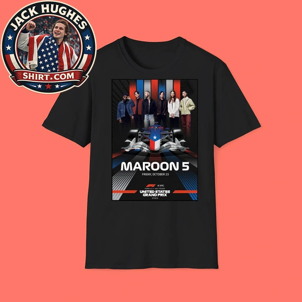Maroon 5 x F1 United States Grand Prix From 23 October 2026 T-Shirt