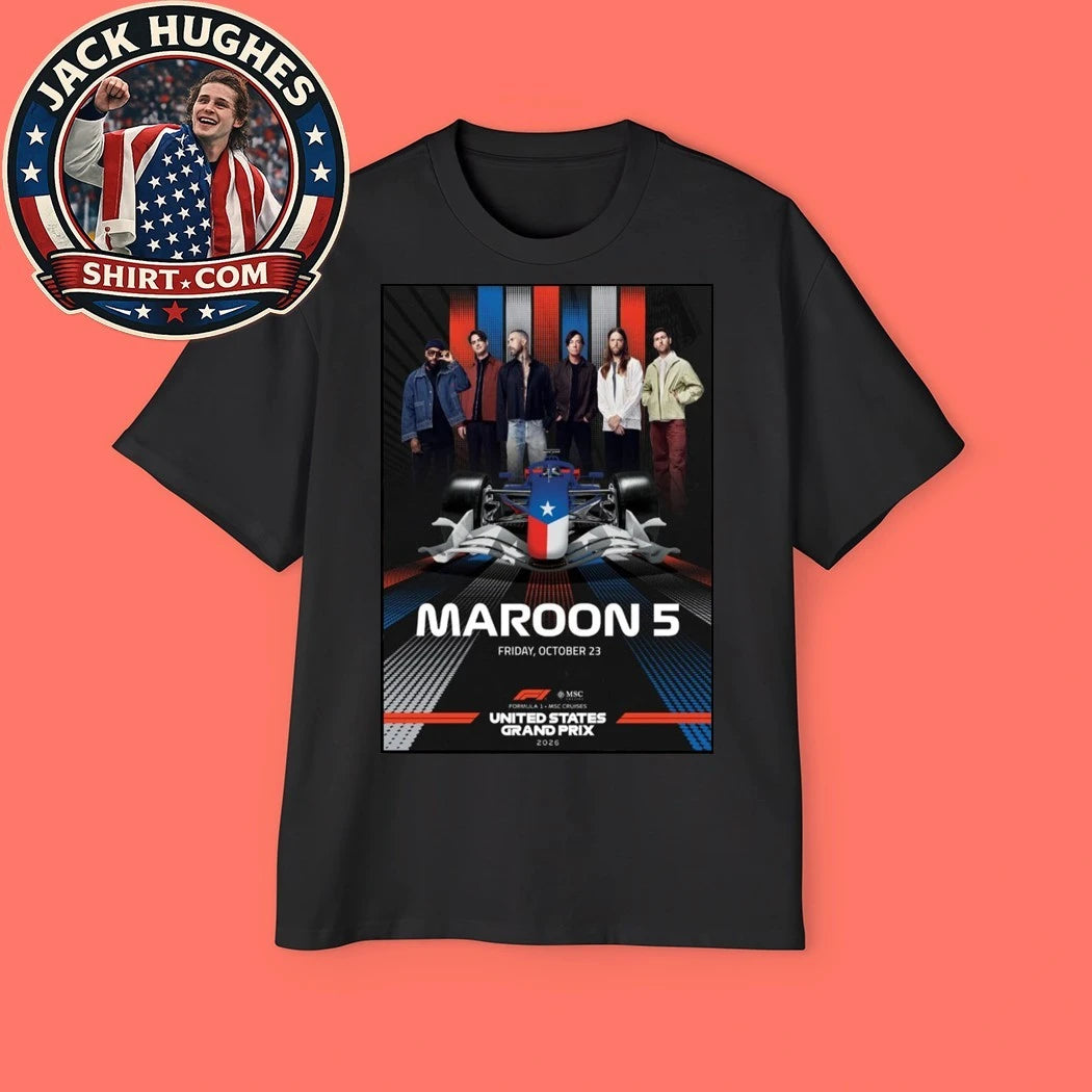 Maroon 5 x F1 United States Grand Prix From 23 October 2026 T-Shirt