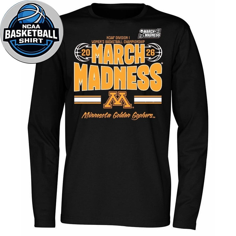 Maroon Minnesota Golden Gophers 2026 NCAA Women’s Basketball Tournament March Madness Logo T-Shirt