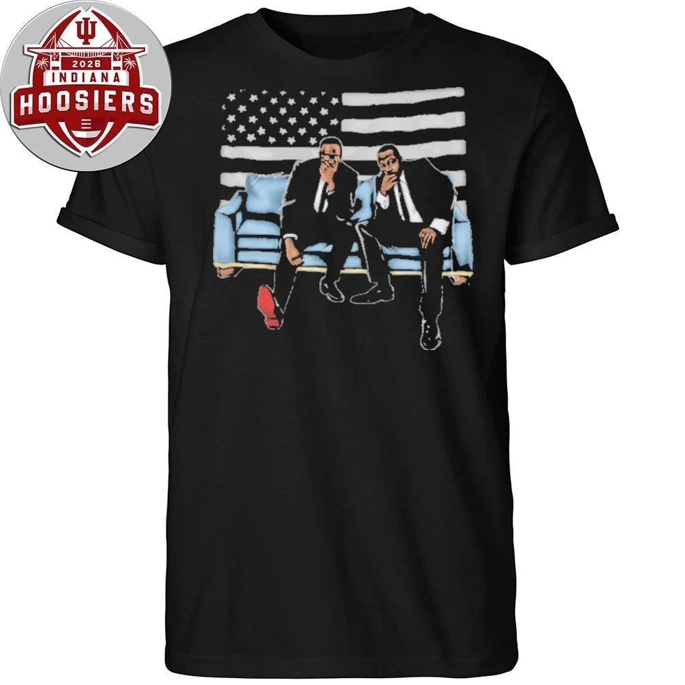 Martin Luther King Malcolm X American Flag Sofa Art Civil Rights Leaders Shirt