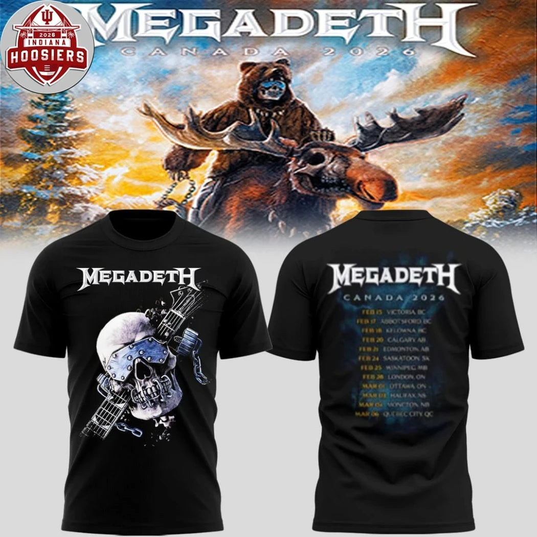 Megadeth Canada Skull Tour 2026 Shirt