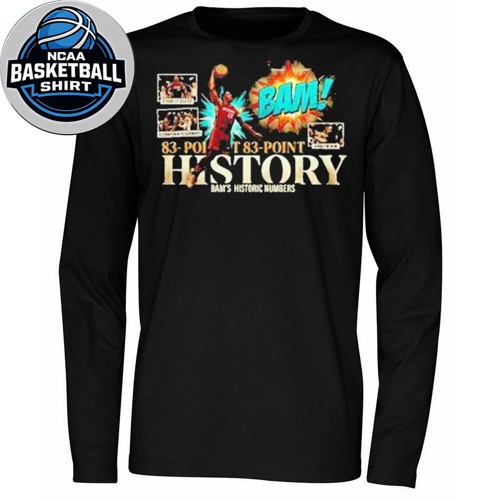 Miami Heat Bam Adebayo 83-Point History Made History Shirt