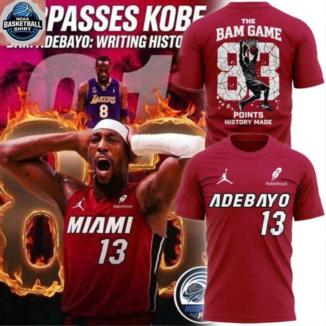 Miami Heat Bam Adebayo The Bam Game 83 Point History Made 2026 Hoodie Shirt