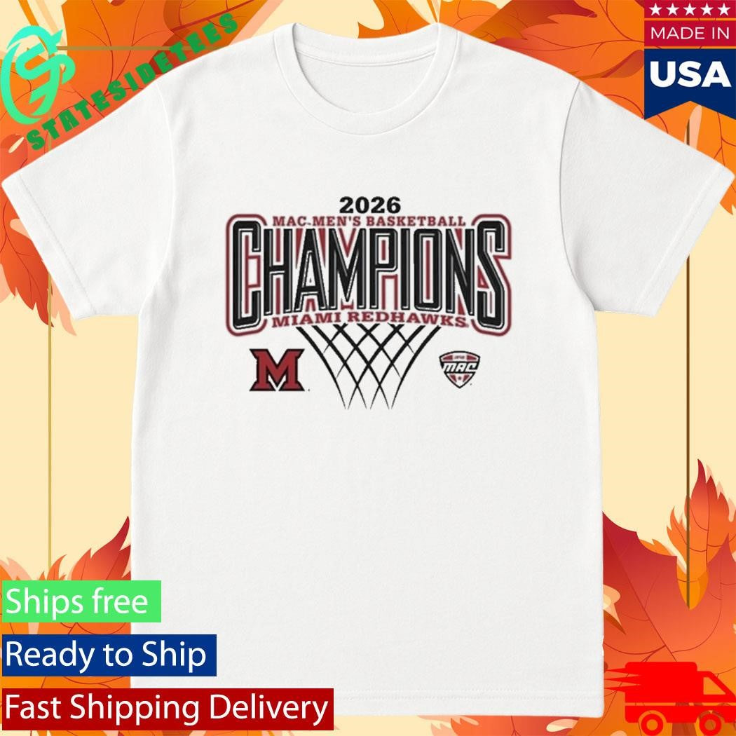 Miami RedHawks Men’s Basketball 2026 MAC Regular Season Champions Rally House Locker Room T-Shirt
