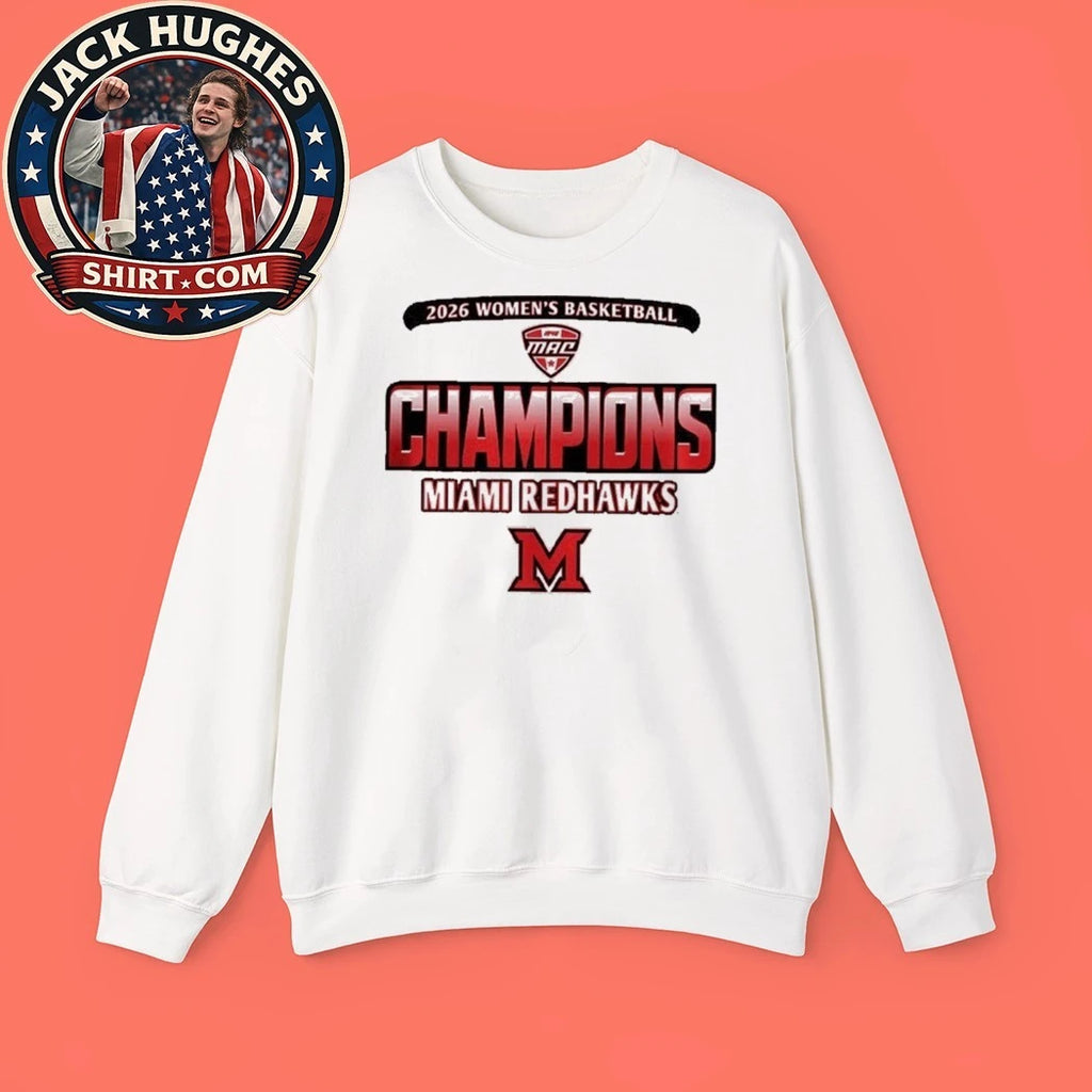 Miami RedHawks Women’s Basketball 2026 MAC Regular Season Champions Rally House Locker Room Logo T-Shirt