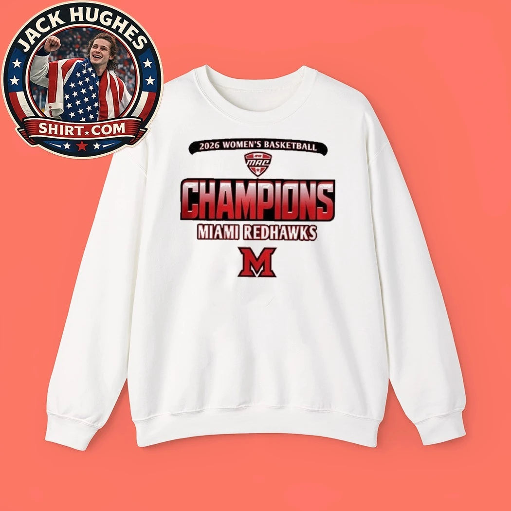 Miami RedHawks Women’s Basketball 2026 MAC Regular Season Champions Rally House Locker Room Logo T-Shirt