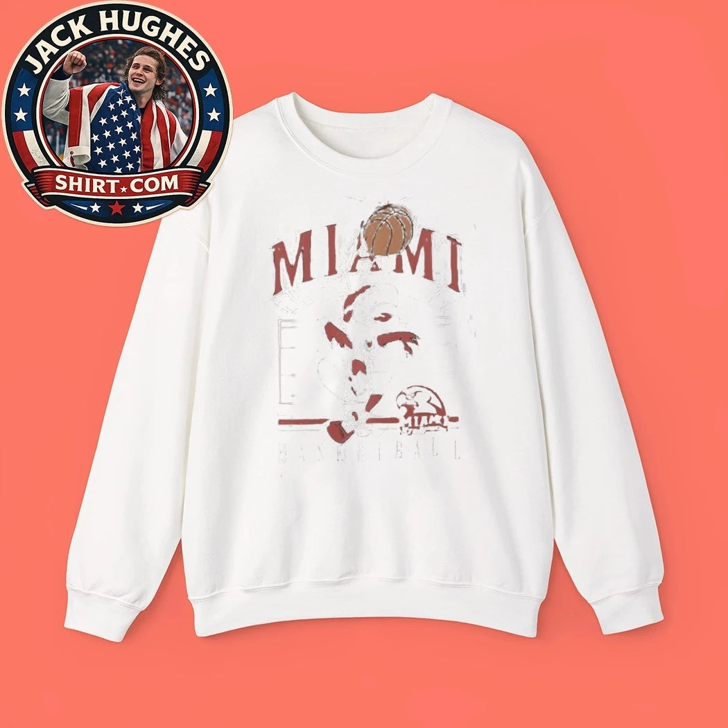 Miami Redhawks Basketball Mascot Vintage Sport Shirt