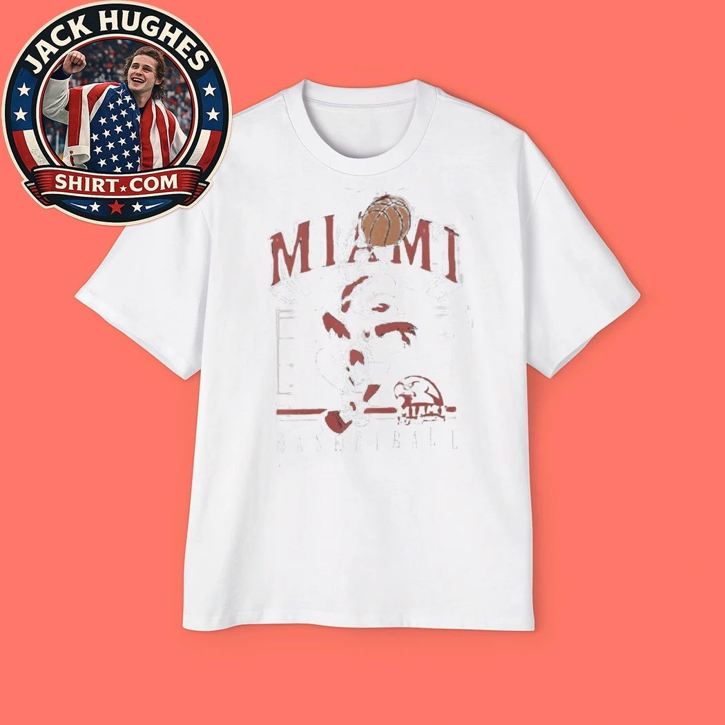 Miami Redhawks Basketball Mascot Vintage Sport Shirt