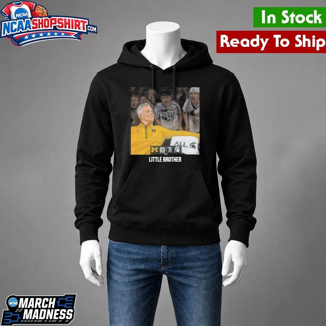 Michigan 83 Michigan State 71 Dusty May Little Brother Shirt