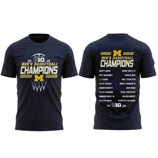 Michigan Men’s Basketball 2026 Big Ten Regular Season Title Shirt