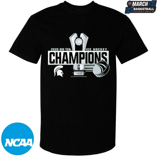 Michigan State Spartans 2026 Big Ten Men’s Hockey Regular Season Champions T-Shirts