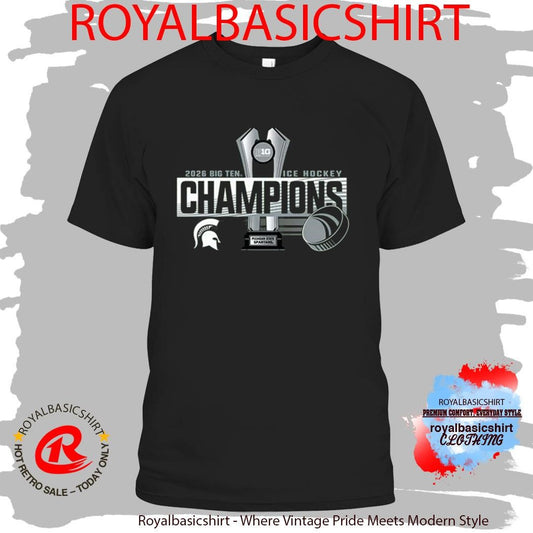 Michigan State Spartans Hockey Big Ten Hockey Regular Season Champions T-Shirt