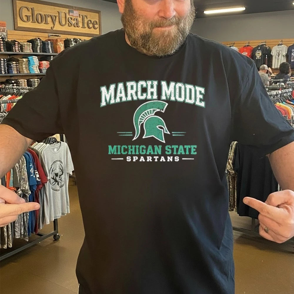 Michigan State Spartans March Mode for Game Day and Tournament Basketball Shirt