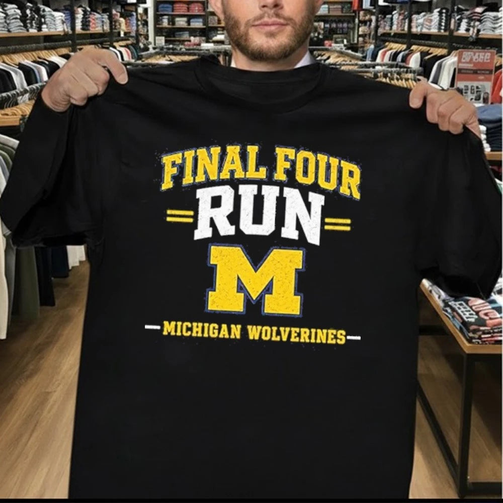 Michigan Wolverines Final Four Run for Game Day and Tournament Basketball Shirt