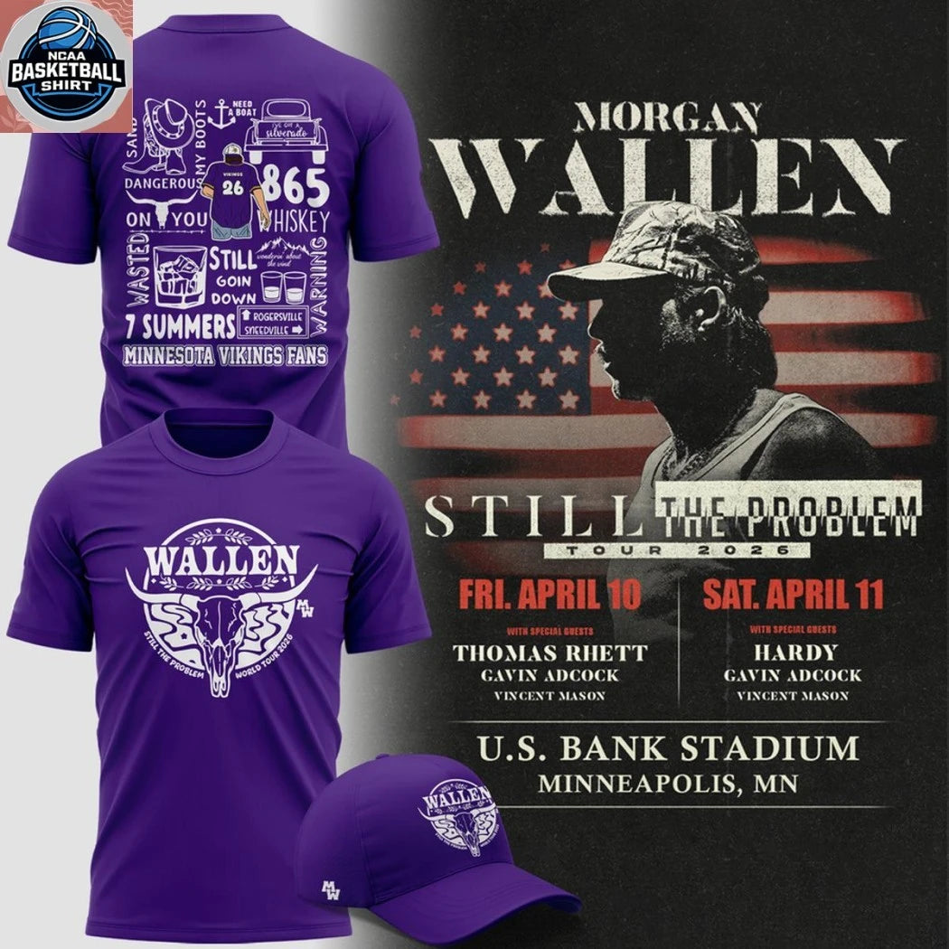 Minnesota Vikings x Morgan Wallen Still The Problem Tour 2026 Hoodie T-Shirt