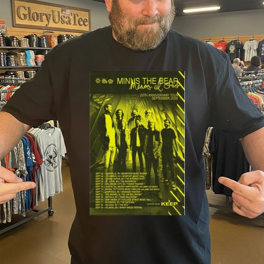 Minus the Bear Menos El Oso 20th Anniversary Tour September 2026 Poster Shirt