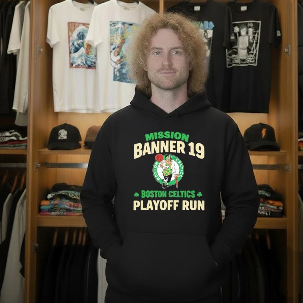 Mission Banner 19 Boston Celtics Playoff Run Shirt