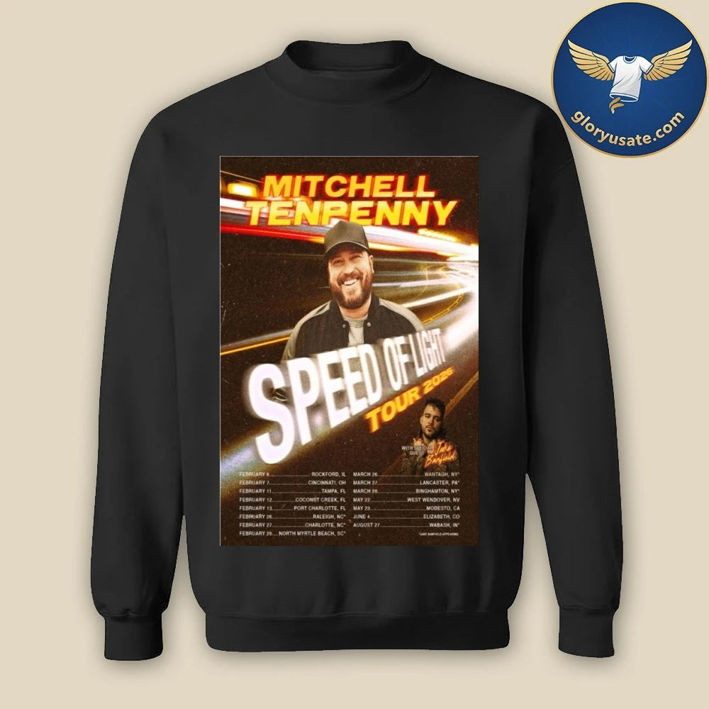 Mitchell Tenpenny The Speed of Light Tour 2026 Poster Shirt