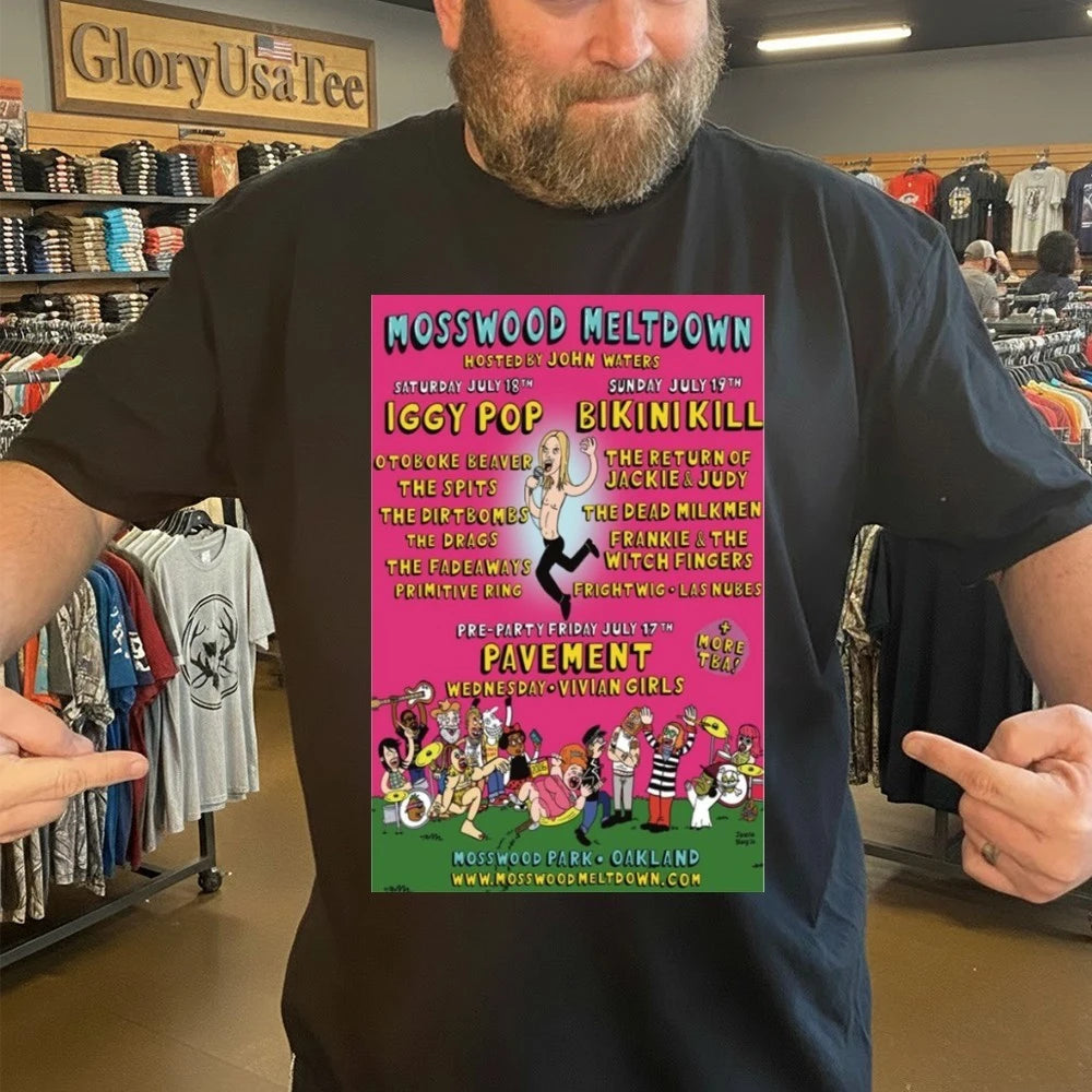 Mosswood Meltdown July 18-19 2026 Mosswood Park, Oakland Concert Poster Shirt