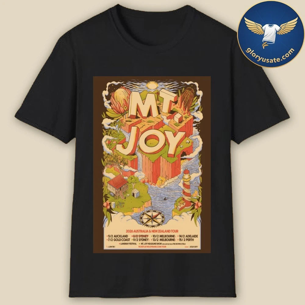 Mt. Joy 2026 Australia New Zealand Tour Poster Shirt