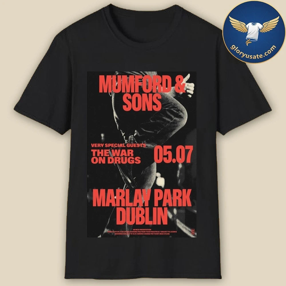 Mumford &amp; Sons July 5 2026 Marlay Park Dublin Poster Shirt