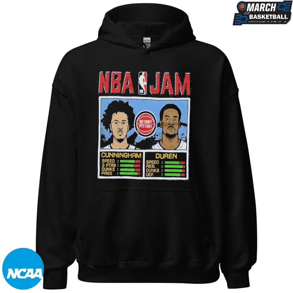 NBA Jam Detroit Pistons Cade Cunningham And Jalen Duren T-Shirts
