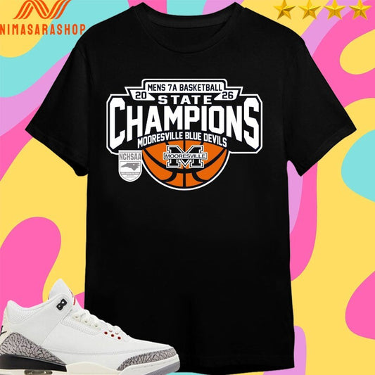 NCHSAA Men’s 7a Basketball State Champions Mooresville Blue Devils 2026 Shirts