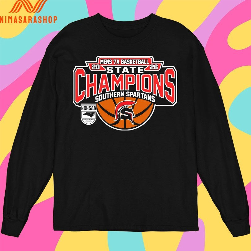 NCHSAA Men’s 7a Basketball State Champions Southern Spartans 2026 Shirts