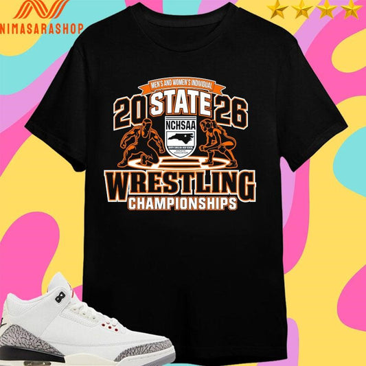 NCHSAA Men’s And Women’s Individual Wrestling State Championships 2026 Shirts