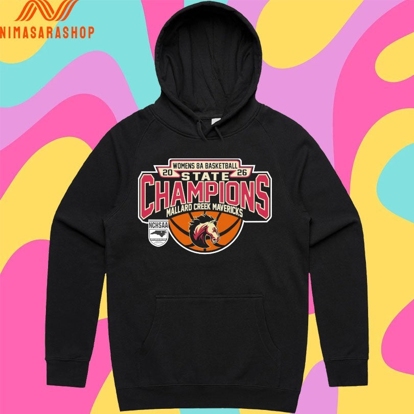 NCHSAA Women’s 8a Basketball State Champions Mallard Creek Mavericks Shirts