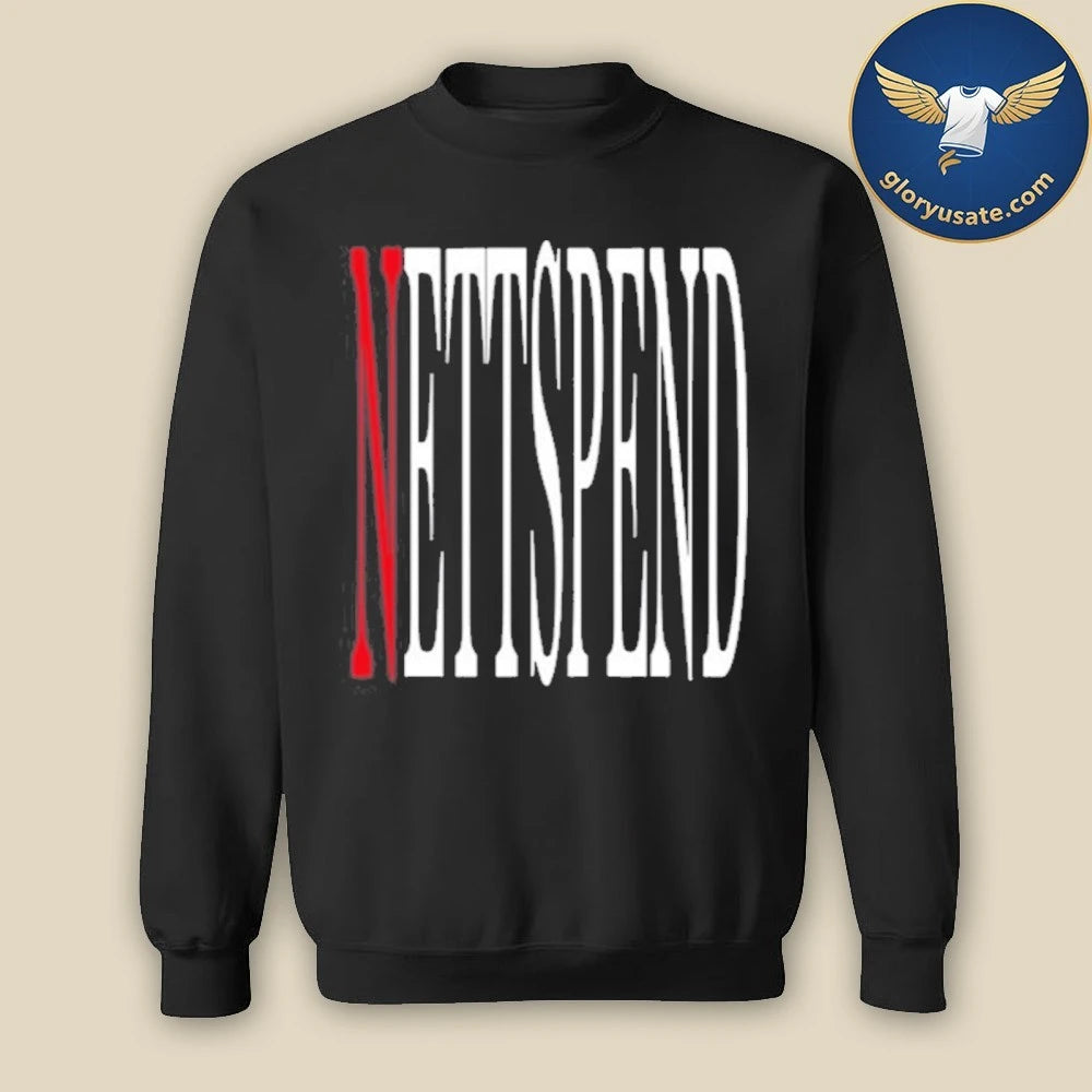 NETTSPEND BLACK WORDMARK T-SHIRT