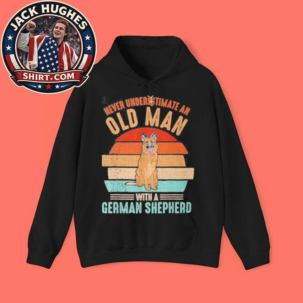 Never Underestimate An Old Man With A German Shepherd Father Day Gift Shirt