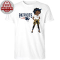 New England Football Girl – Patriot Way Pin-up Logo T-Shirt