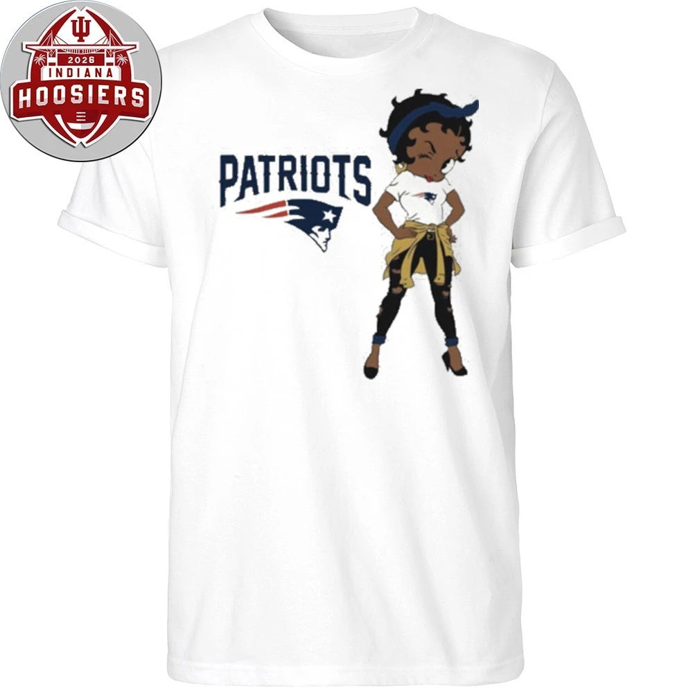 New England Football Girl – Patriot Way Pin-up Logo T-Shirt