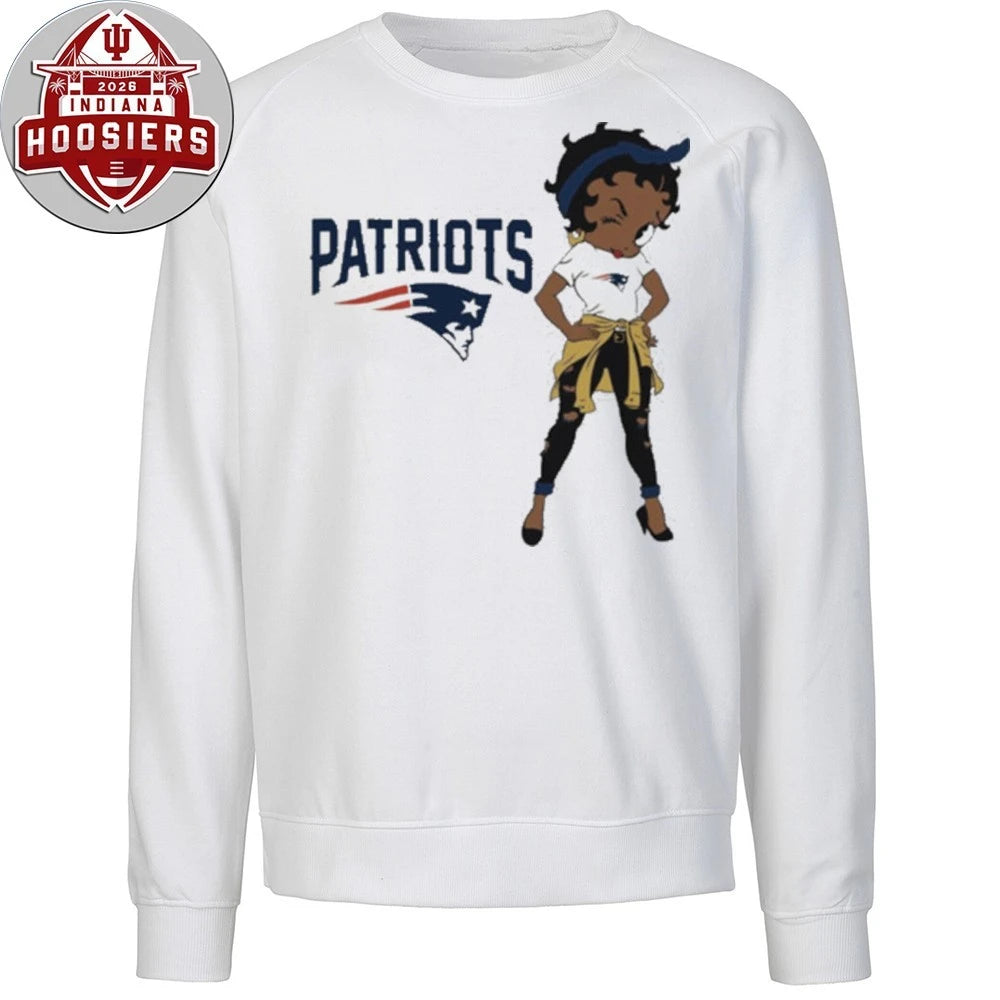 New England Football Girl – Patriot Way Pin-up Logo T-Shirt