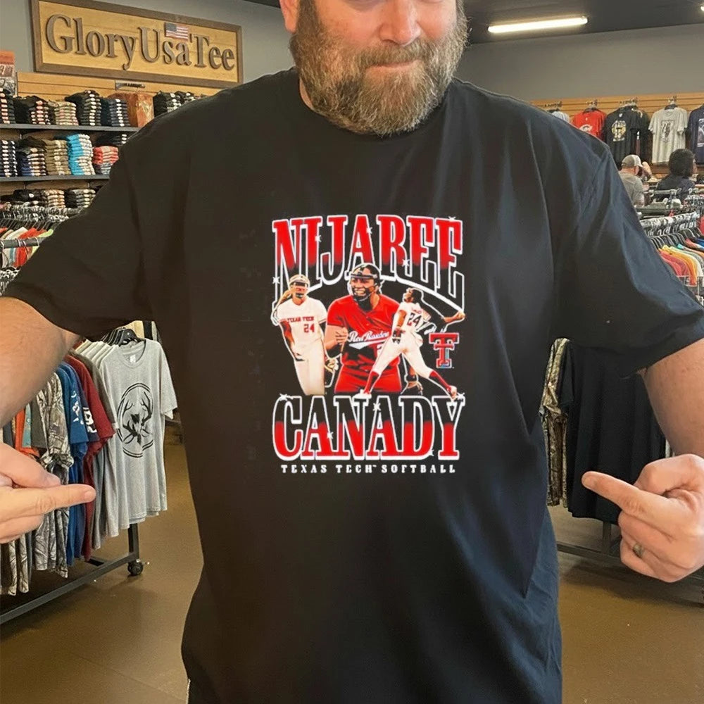 NiJaree Canady 24 Texas Tech Red Raiders softball graphic Shirt
